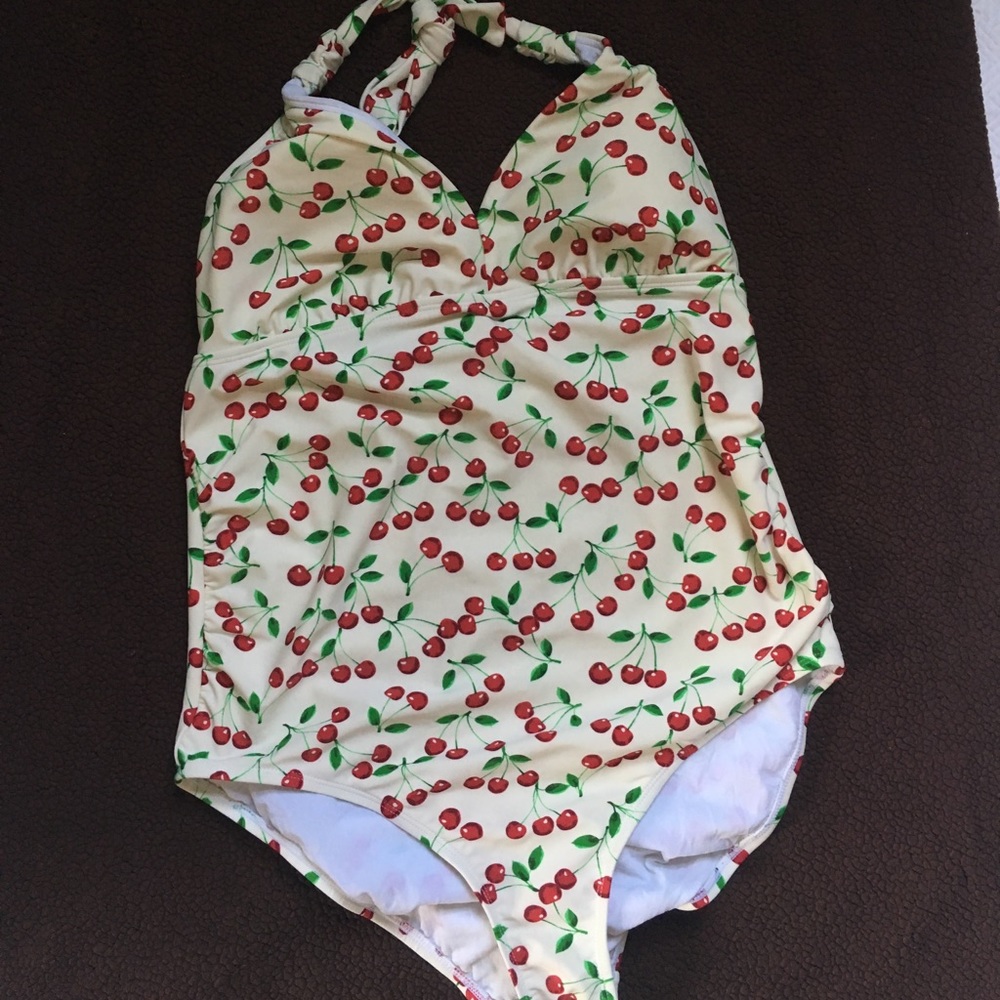 Cherries Maternity Swimsuit